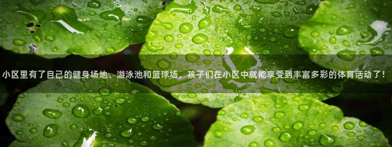 意昂体育4招商：小区里有了自己的健身场地、游泳池和篮球场，孩 